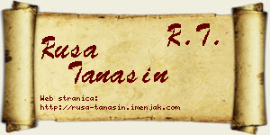 Rusa Tanasin vizit kartica